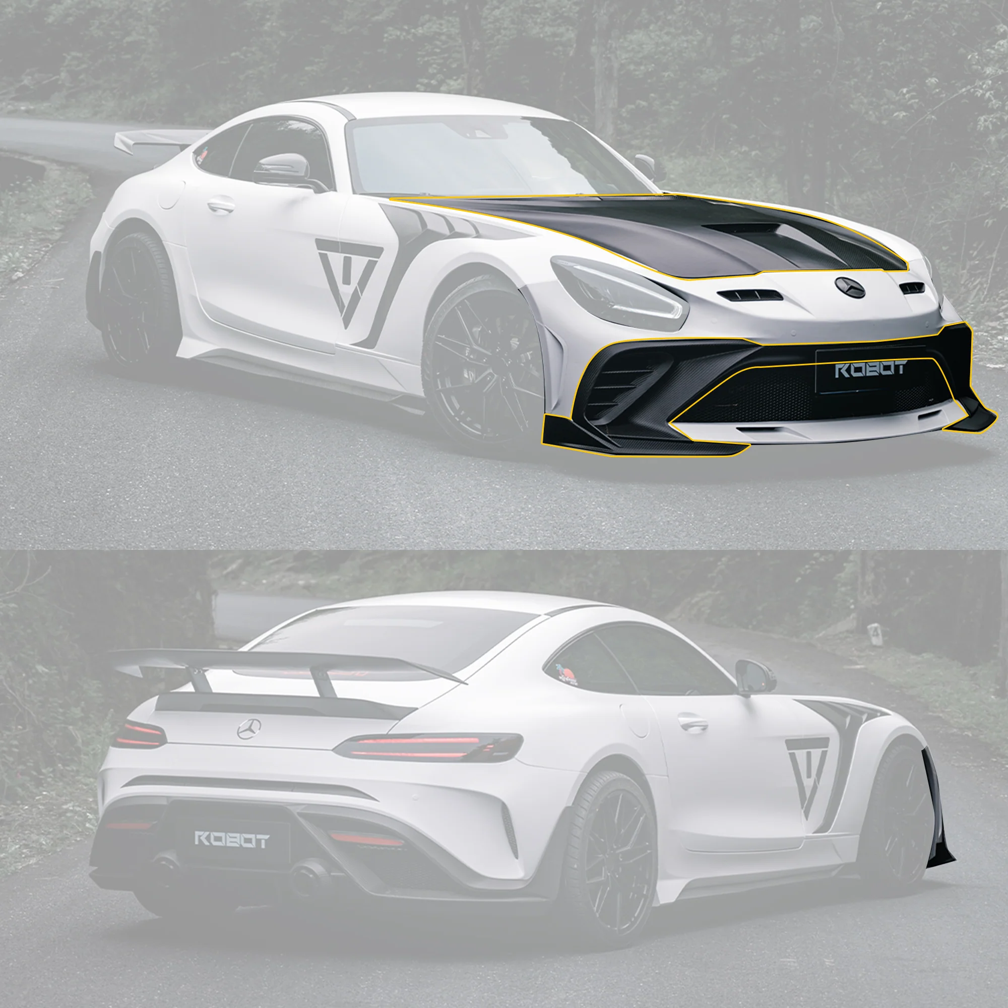 Robot Works Mercedes AMG GT Fibre Glass Reinforced Complete Body Kit (FRP) - Image 19