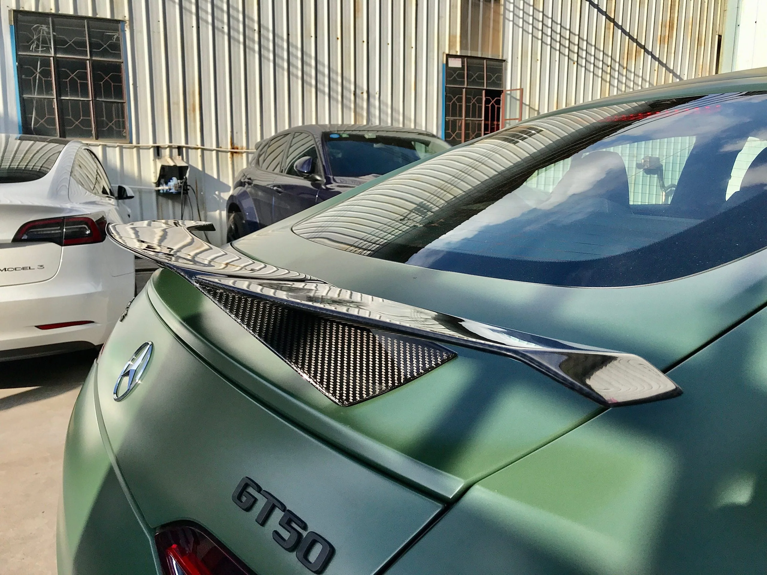 SD Carbon B Style Pre-preg Carbon Fiber Rear Spoiler Wing for Mercedes Benz AMG GT50 GT53 GT63 GT63S 4 Door X290 2019-ON - Image 5