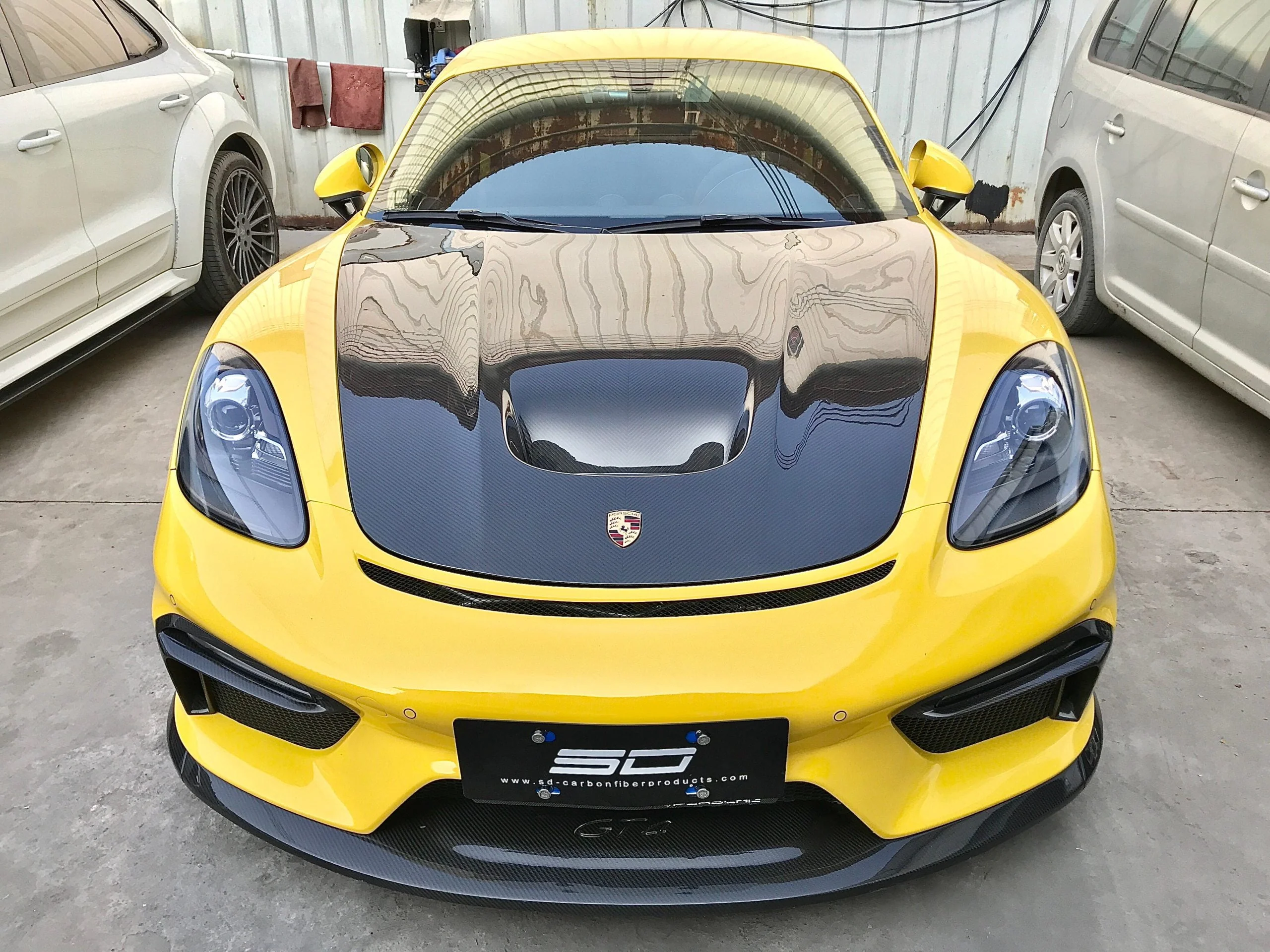 SD Carbon Design DRY Carbon Fiber Hood Bonnet For Porsche 911 991 / 718 Cayman Boxster - Image 5