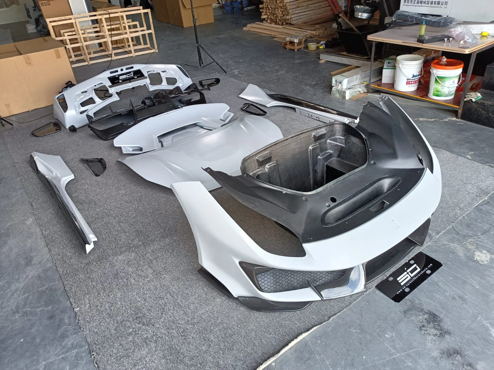 SD Dynamics Full Ferrari 488GTB Upgrade to Pista Conversion Body Kit - Image 30