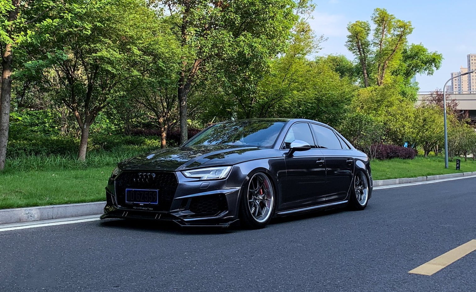 SD Carbon Fiber Tempered Glass Hood Bonnet For Audi A4 S4 2017-ON B9 B9.5 - Image 16