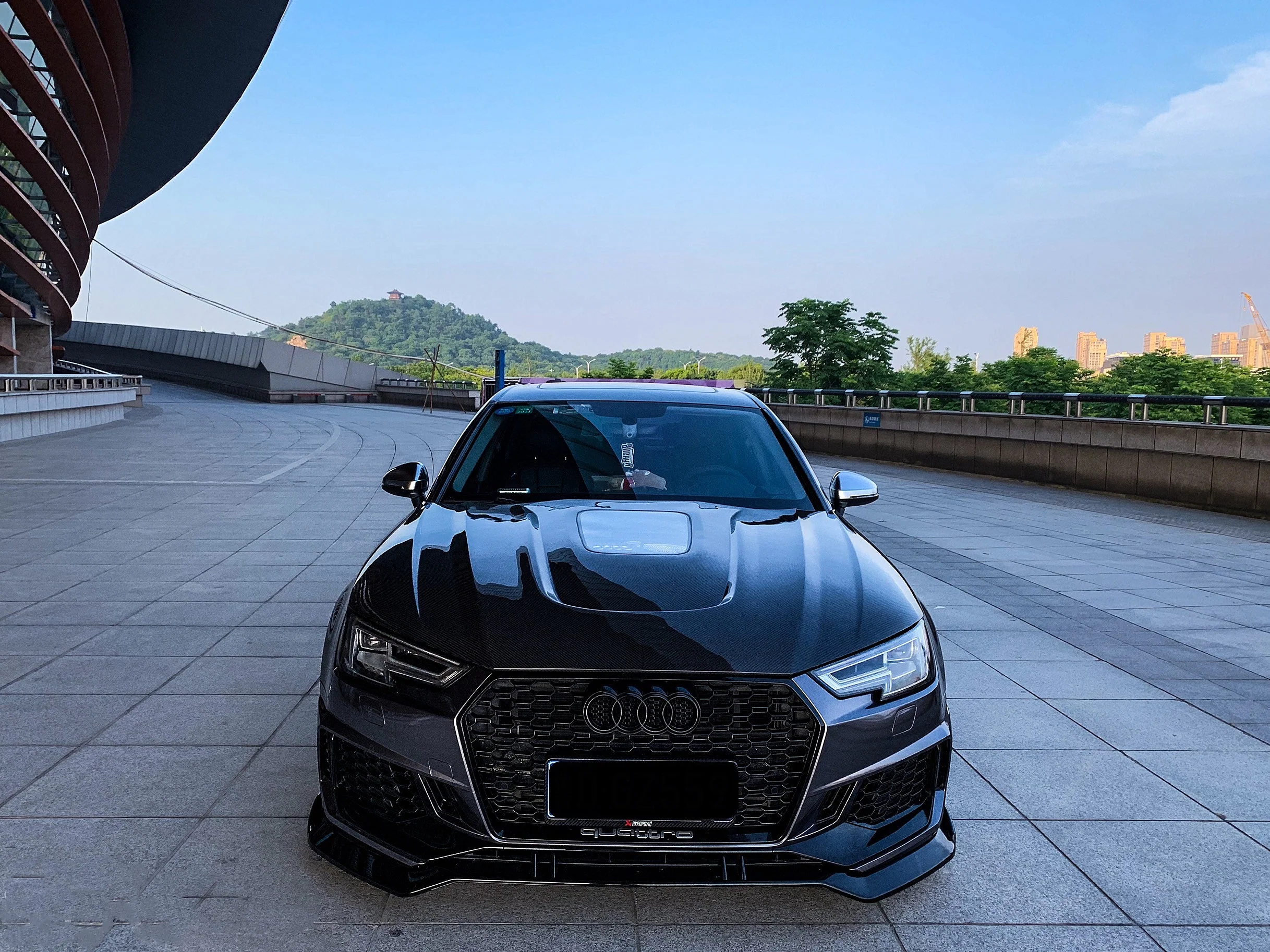 SD Carbon Fiber Tempered Glass Hood Bonnet For Audi A4 S4 2017-ON B9 B9.5 - Image 18
