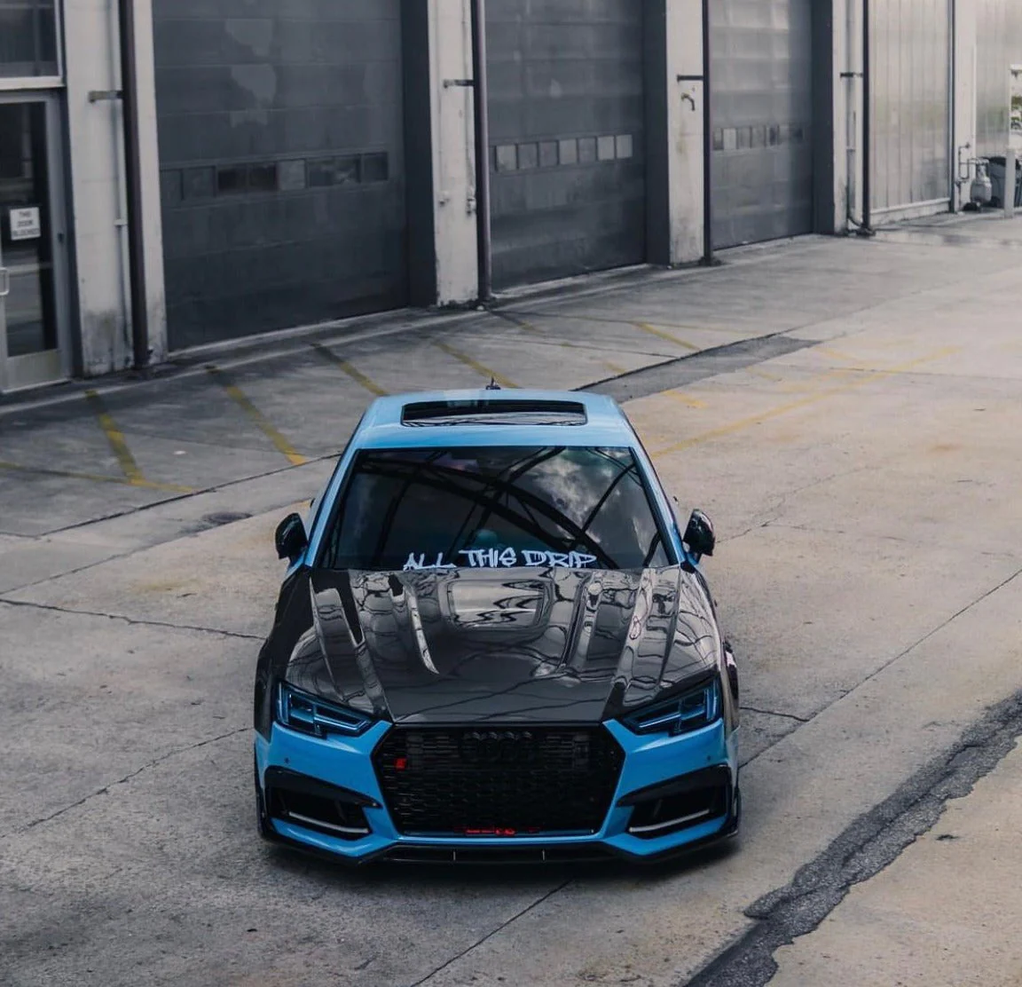 SD Carbon Fiber Tempered Glass Hood Bonnet For Audi A4 S4 2017-ON B9 B9.5 - Image 9