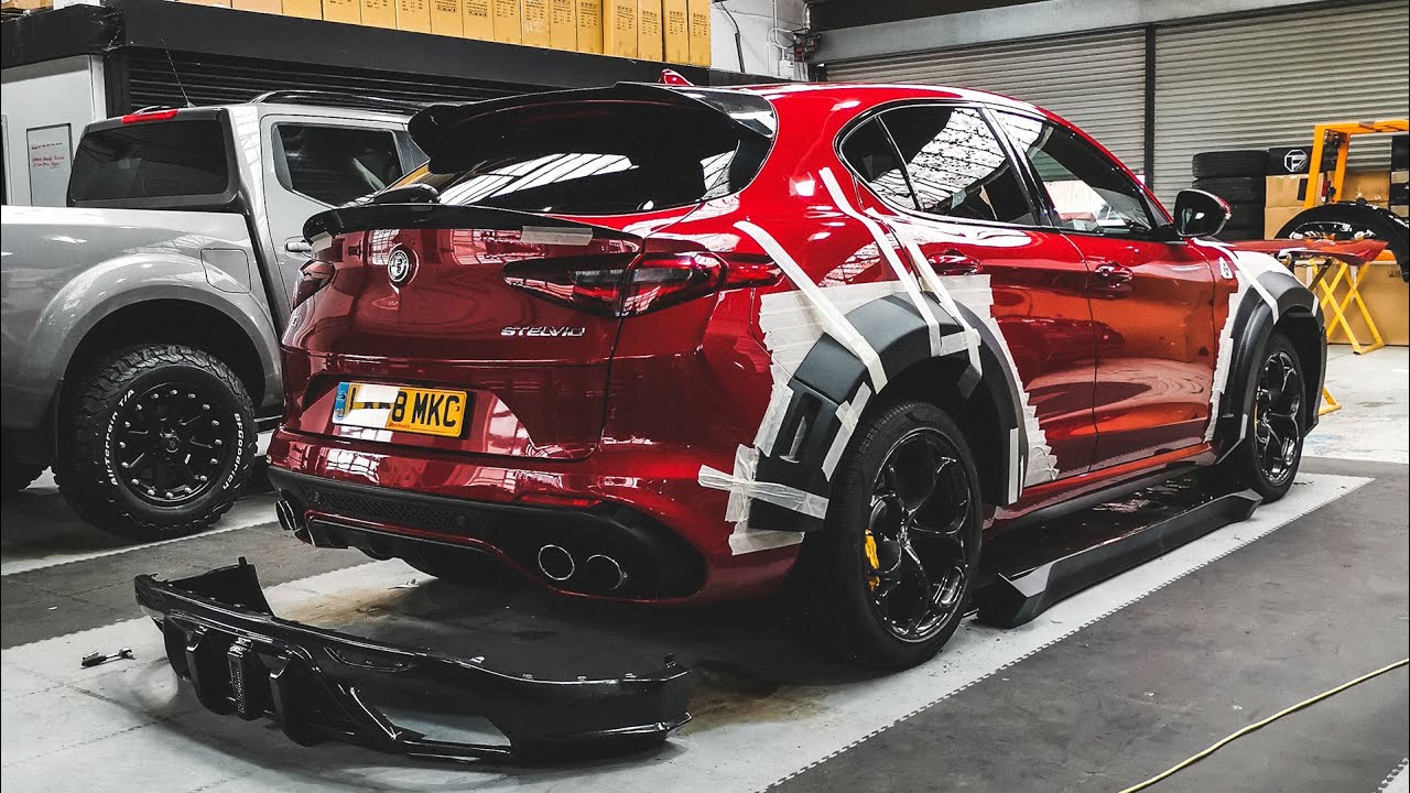 SD Carbon Partial Carbon Fiber Widebody Kit For Alfa Romeo Stelvio 2.0T - Image 27