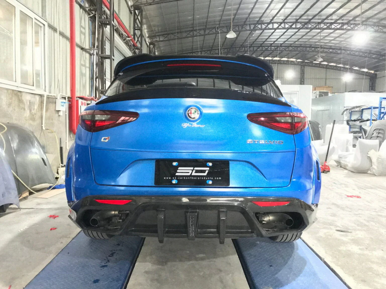 SD Carbon Partial Carbon Fiber Widebody Kit For Alfa Romeo Stelvio 2.0T - Image 36