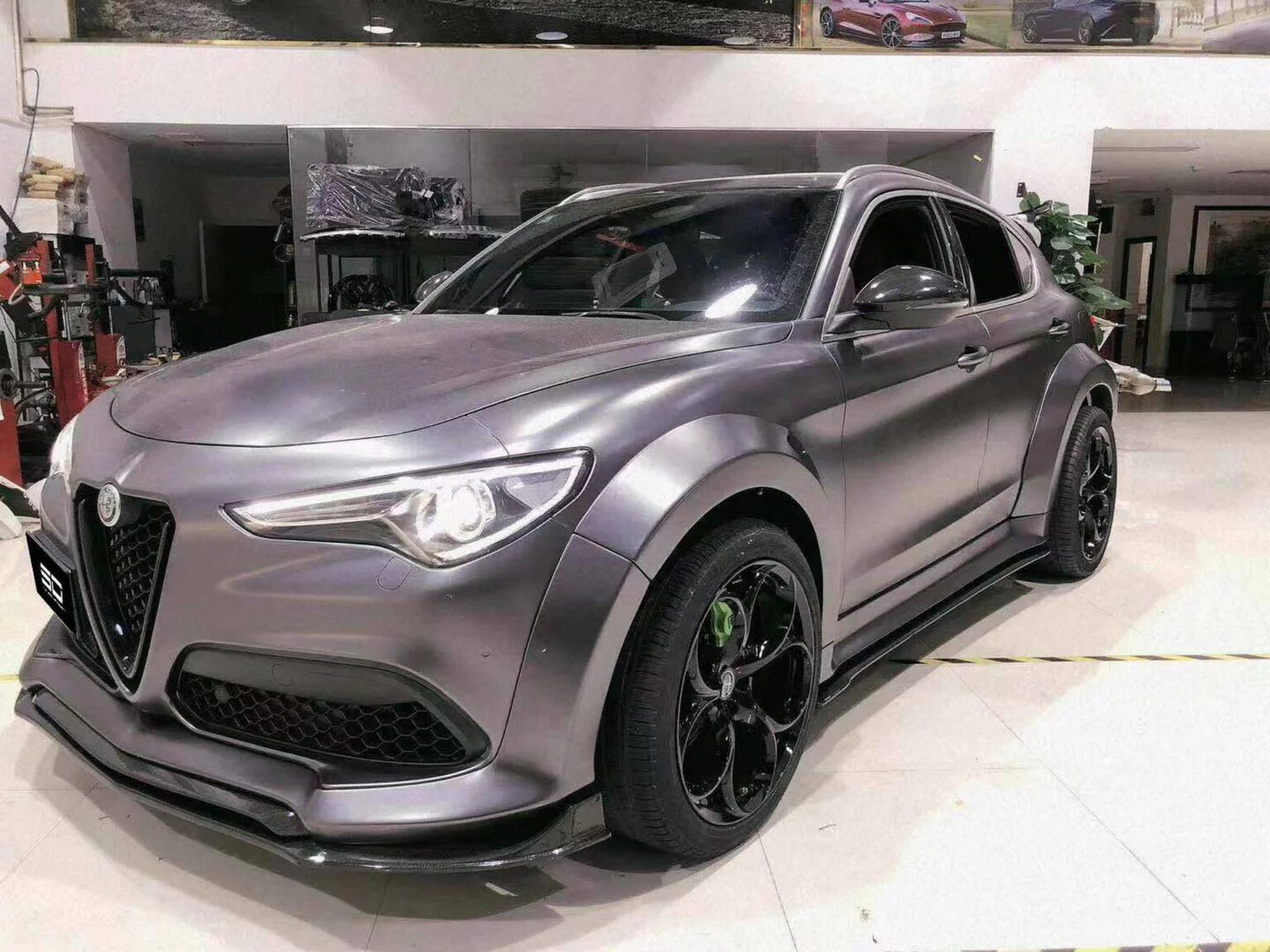 SD Carbon Partial Carbon Fiber Widebody Kit For Alfa Romeo Stelvio 2.0T - Image 38
