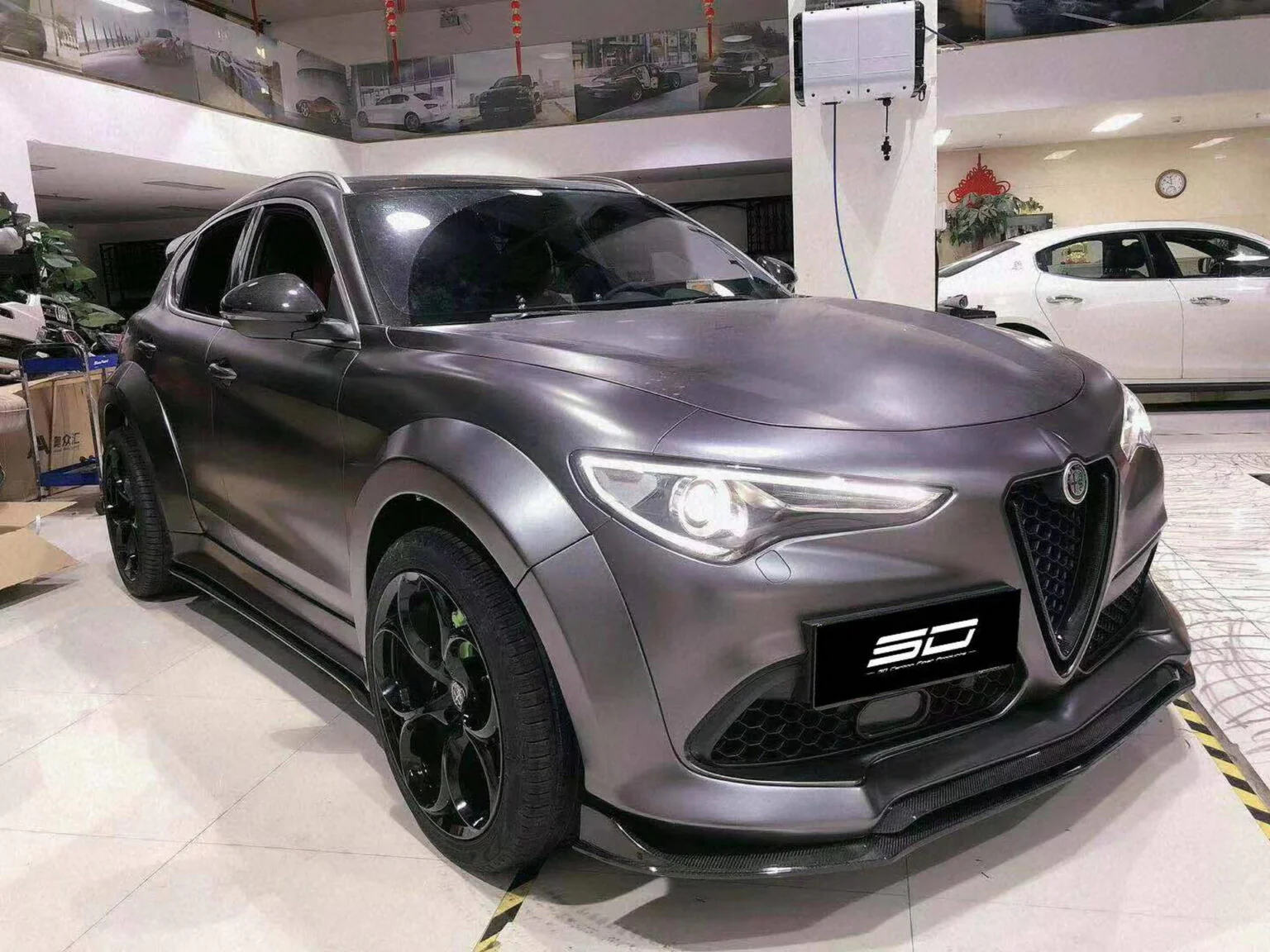 SD Carbon Partial Carbon Fiber Widebody Kit For Alfa Romeo Stelvio 2.0T - Image 40