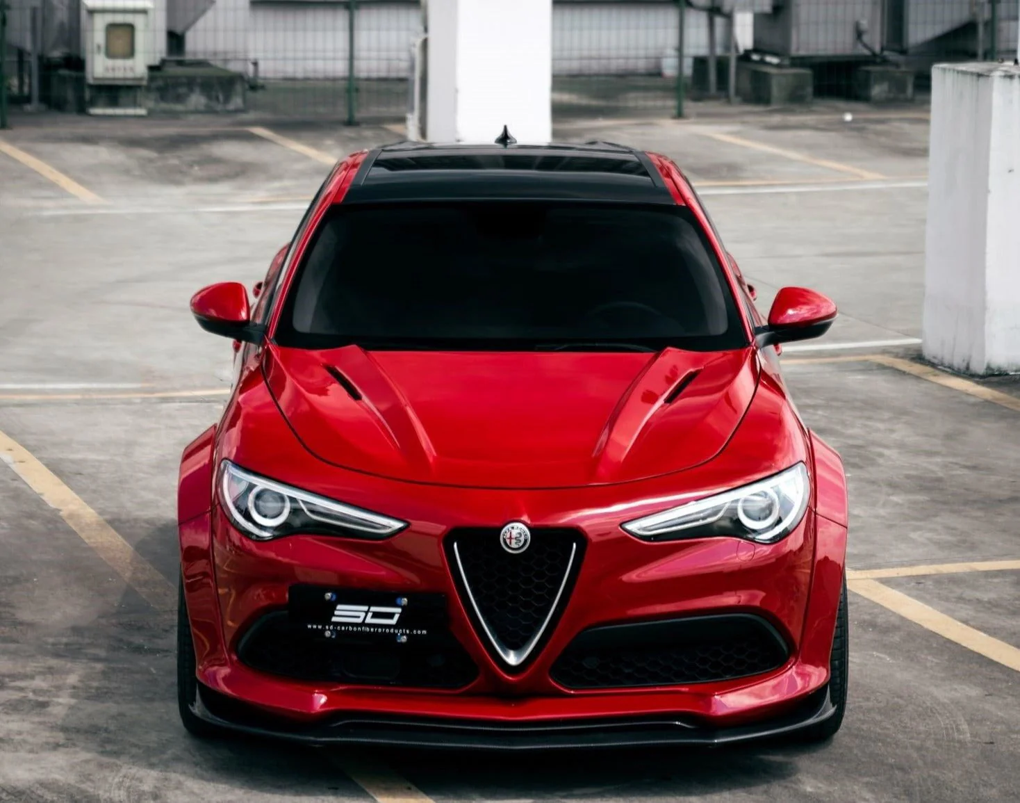 SD Carbon Partial Carbon Fiber Widebody Kit For Alfa Romeo Stelvio 2.0T - Image 5