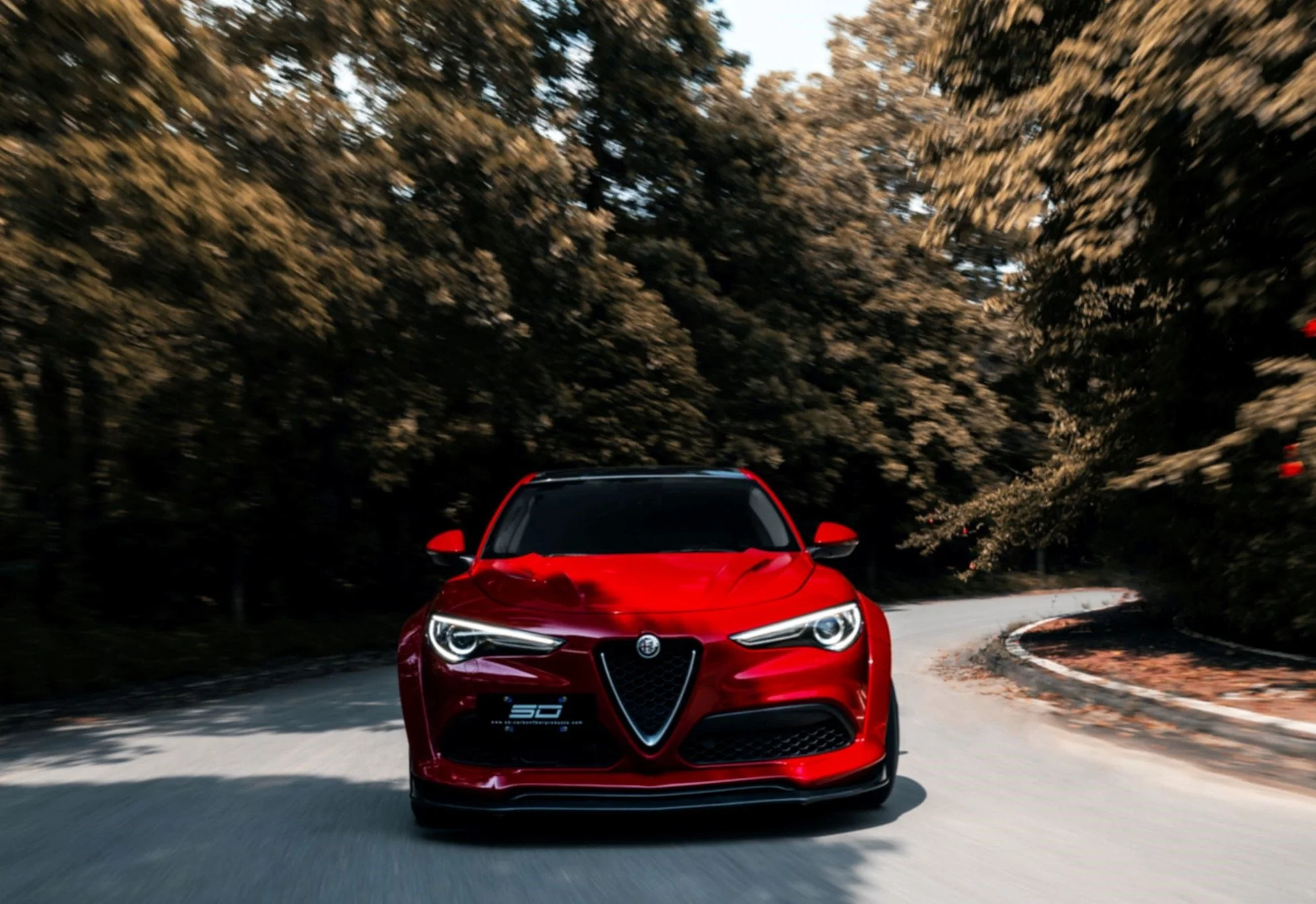 SD Carbon Partial Carbon Fiber Widebody Kit For Alfa Romeo Stelvio 2.0T - Image 7