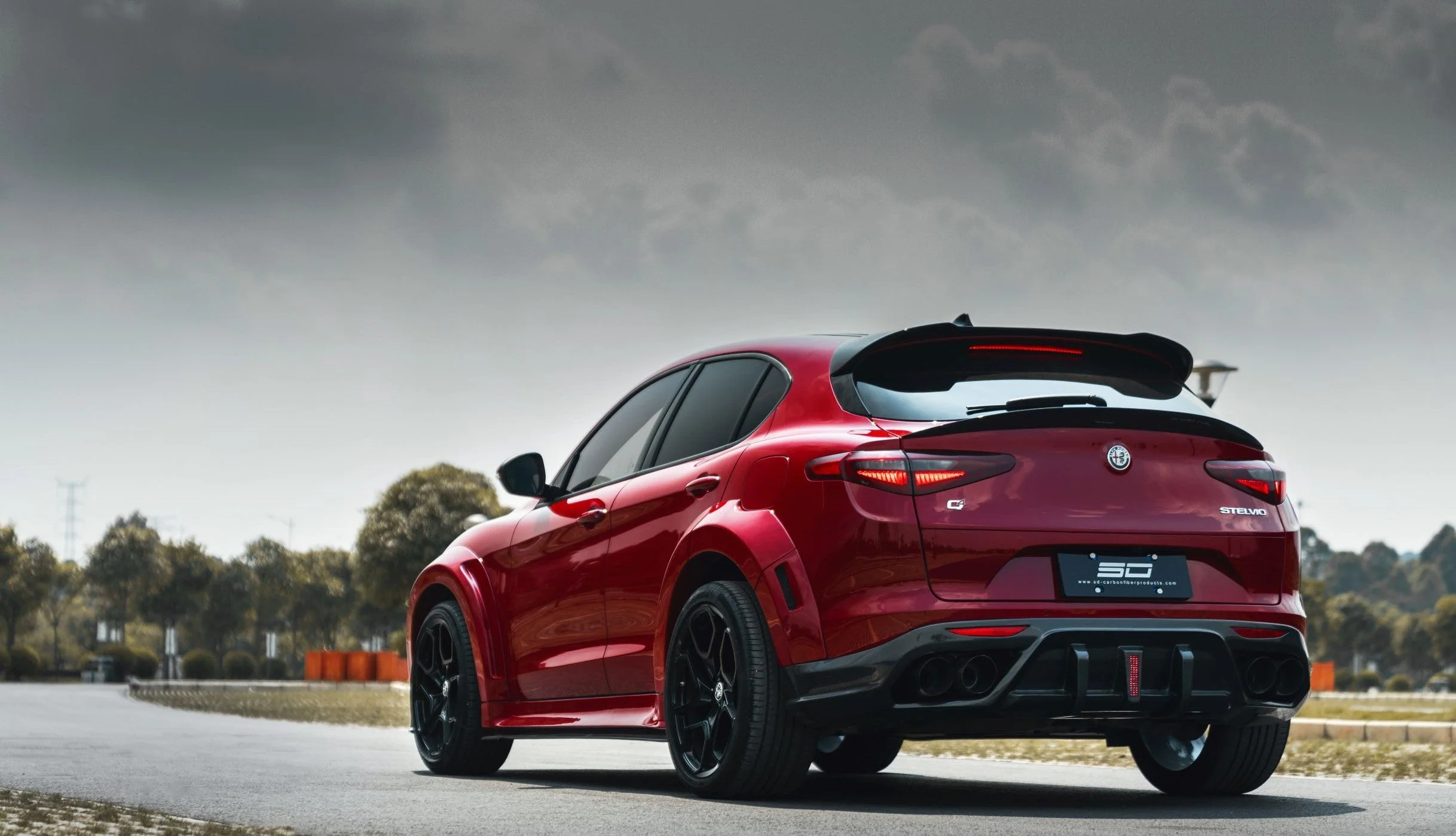 SD Carbon Partial Carbon Fiber Widebody Kit For Alfa Romeo Stelvio 2.0T - Image 8