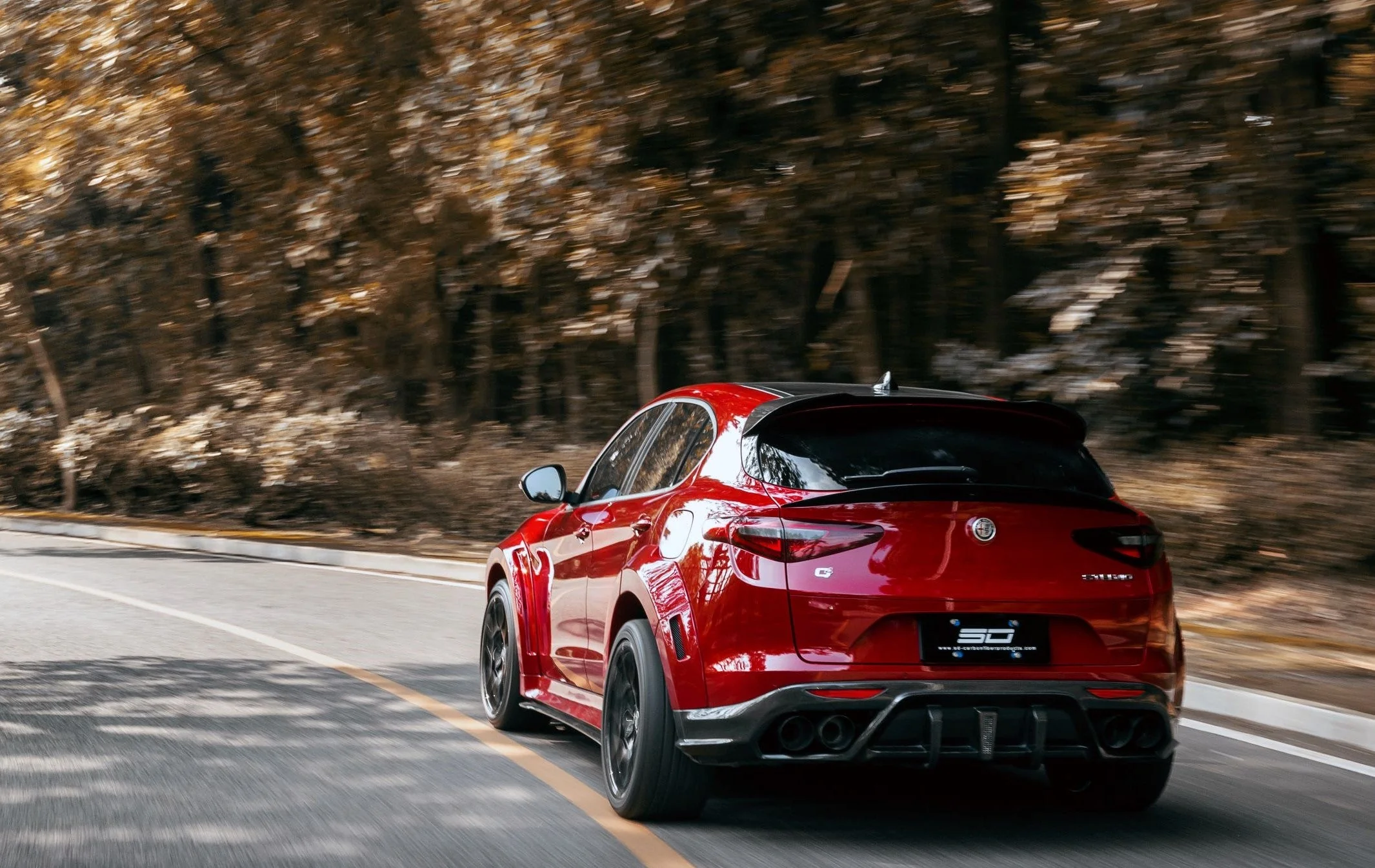SD Carbon Partial Carbon Fiber Widebody Kit For Alfa Romeo Stelvio 2.0T - Image 9
